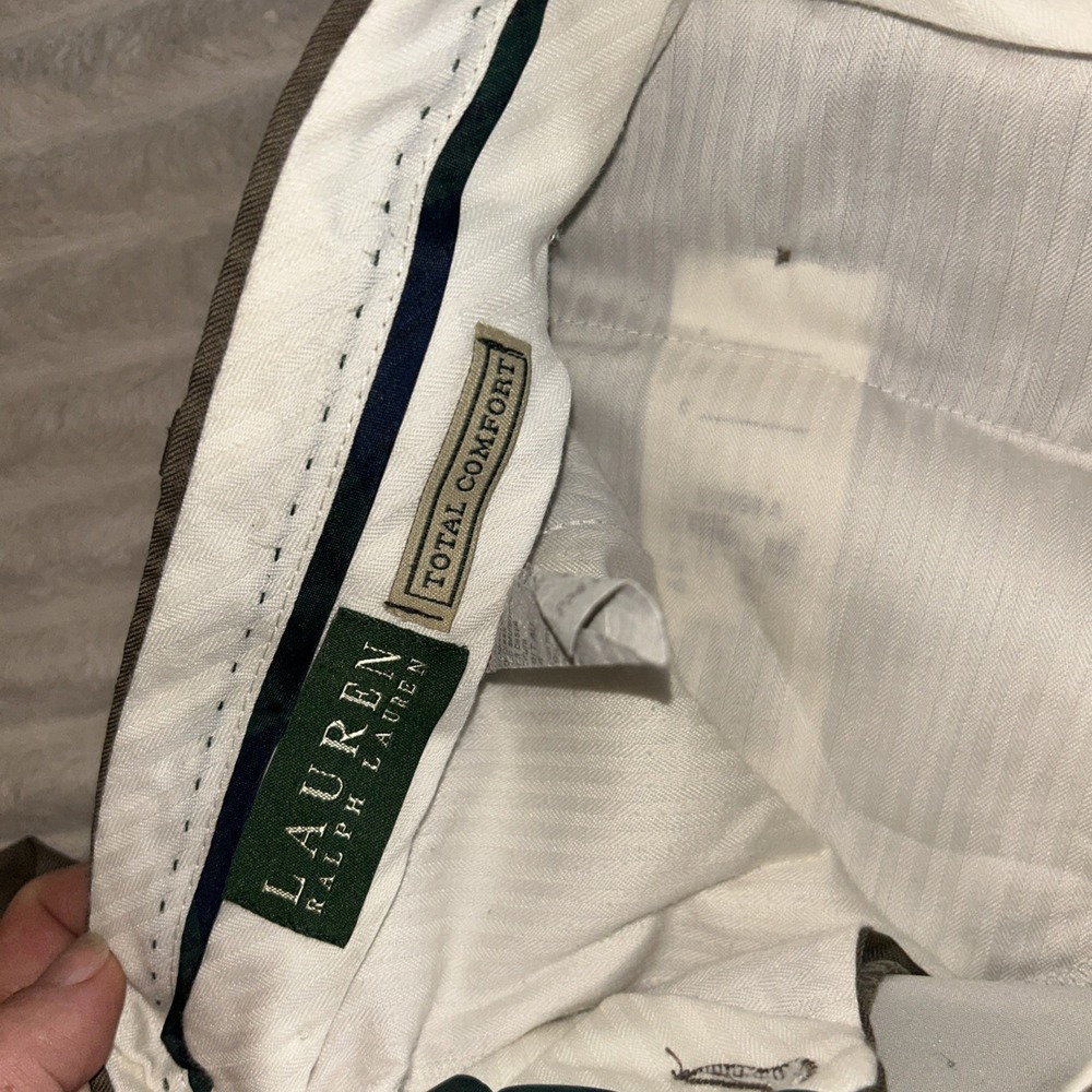 Lauren Ralph Lauren Men's Size 36x32 Total Comfort Styling Wool Pants Beige Tan - Picture 6 of 11